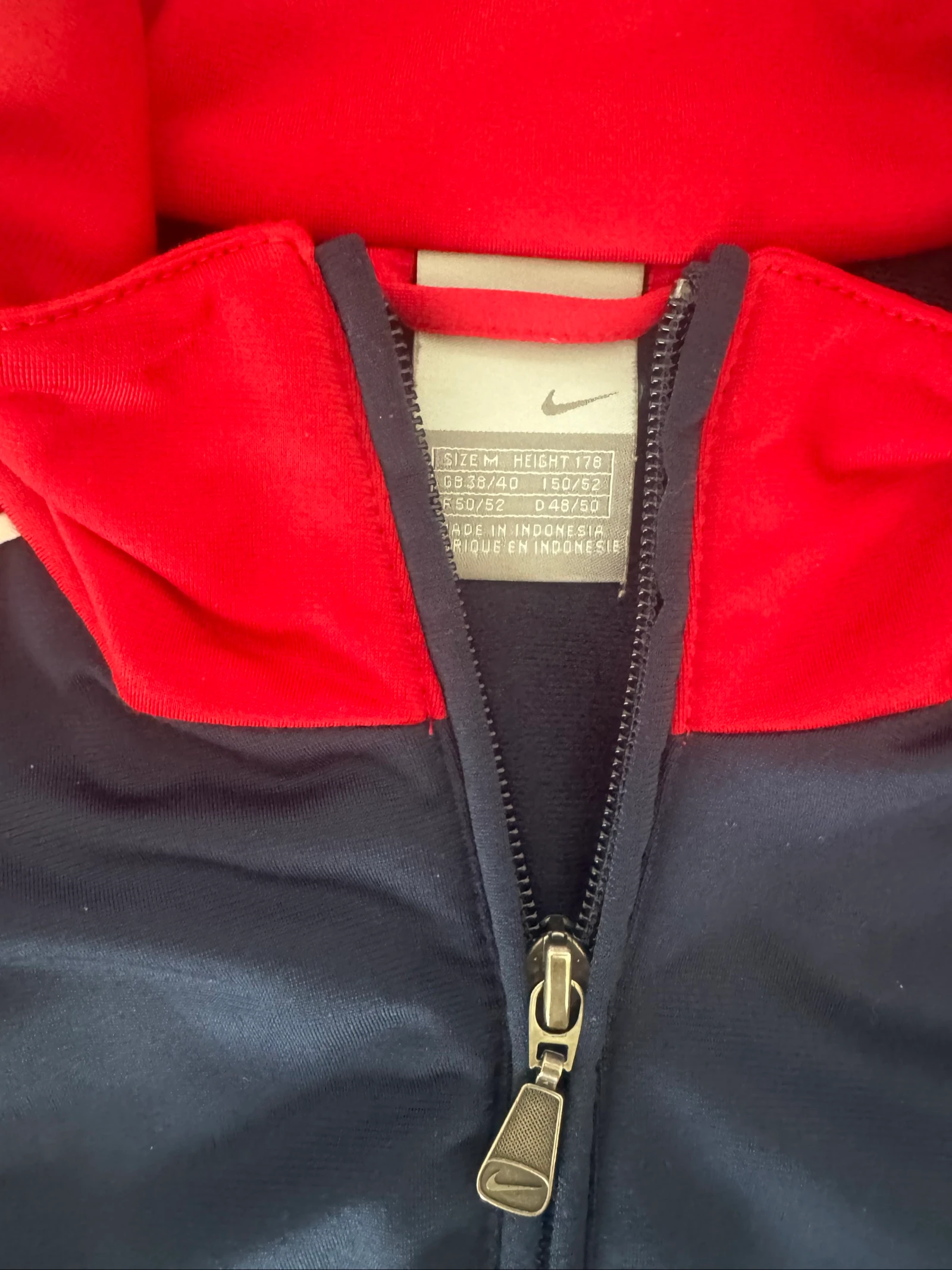 Nike Vintage Track Jacket Full Zip Navy Red White Y2K 00s Streetwear Swoosh M – photo 4